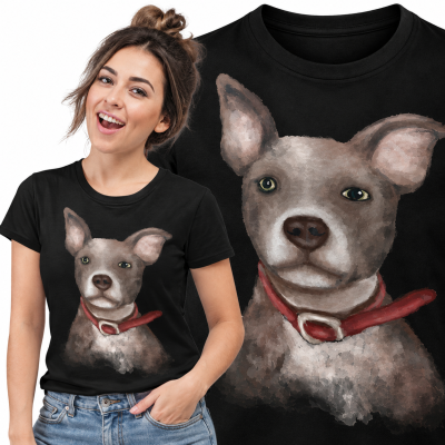KOSZULKA DAMSKA ZWIERZĘTA  AMERICAN PITBULL TERRIER